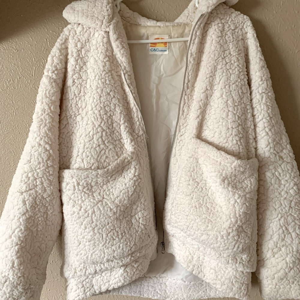Fluffy teddy jacket